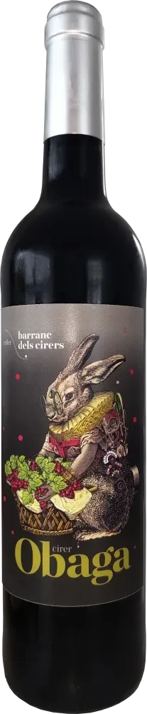 Botella de Cirer Obaga, Vino tinto de Benlloc, Castellón